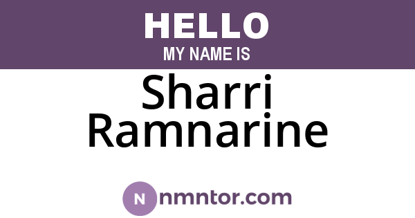Sharri Ramnarine