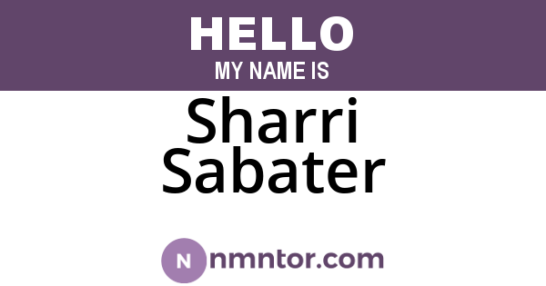 Sharri Sabater