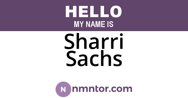 Sharri Sachs