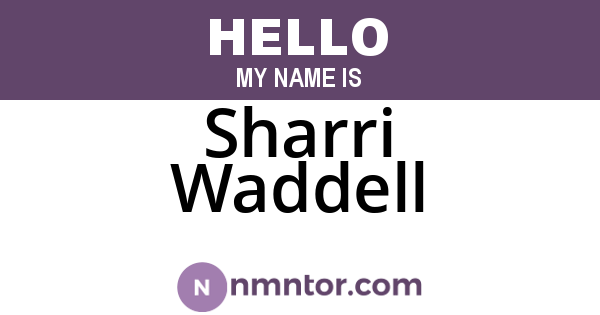 Sharri Waddell