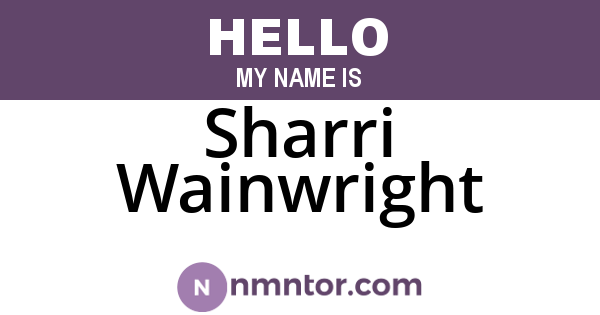 Sharri Wainwright