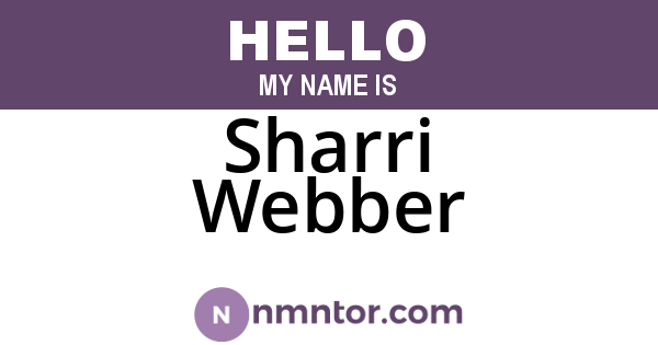 Sharri Webber