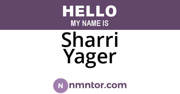 Sharri Yager