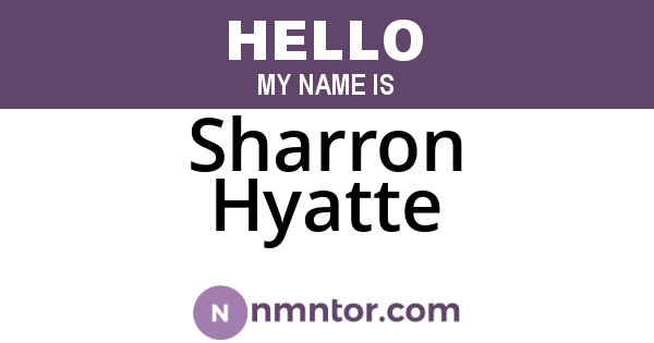 Sharron Hyatte