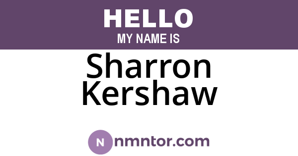 Sharron Kershaw
