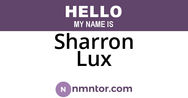 Sharron Lux