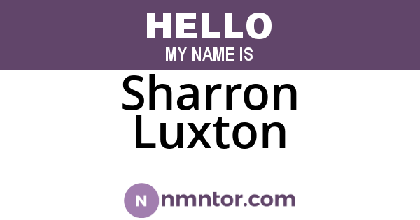 Sharron Luxton