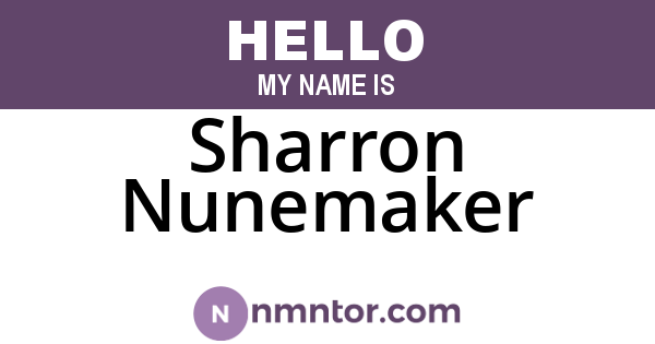 Sharron Nunemaker