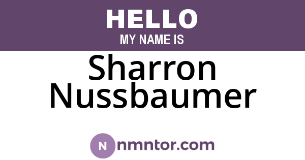 Sharron Nussbaumer