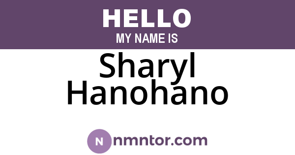 Sharyl Hanohano