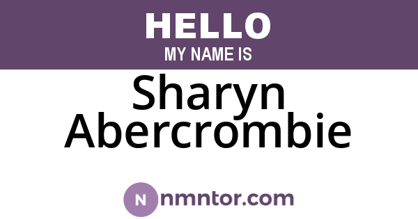Sharyn Abercrombie