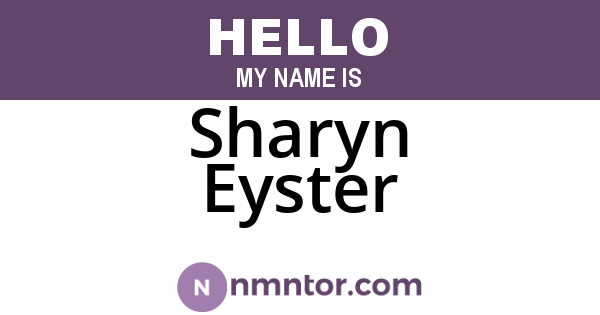Sharyn Eyster