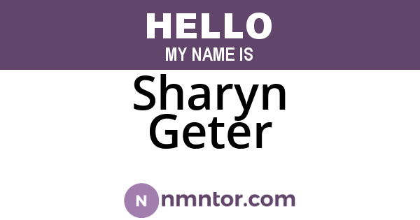 Sharyn Geter