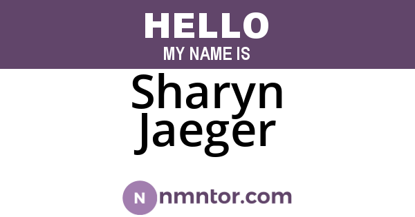 Sharyn Jaeger