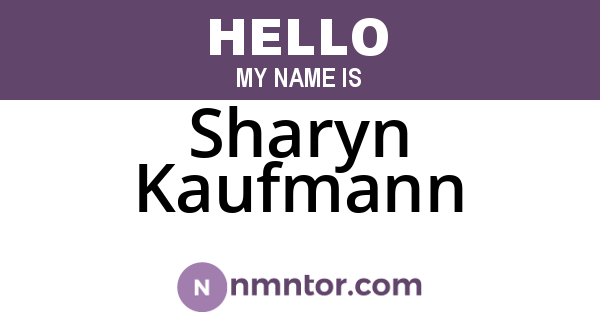 Sharyn Kaufmann