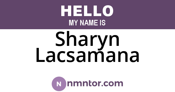 Sharyn Lacsamana