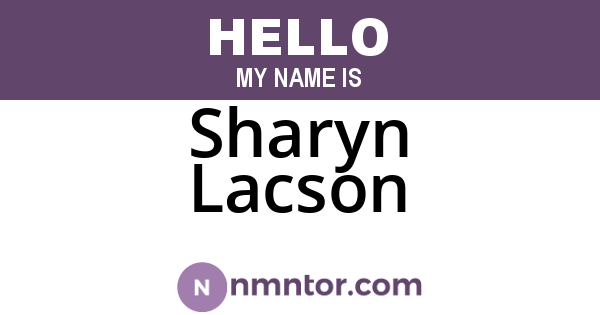 Sharyn Lacson