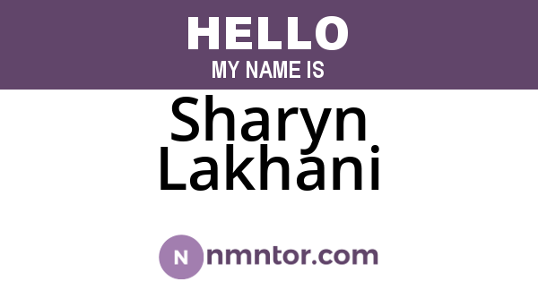 Sharyn Lakhani