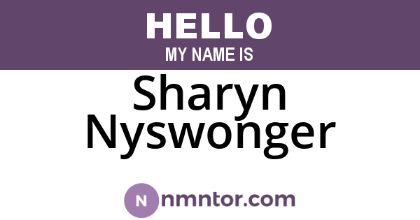 Sharyn Nyswonger