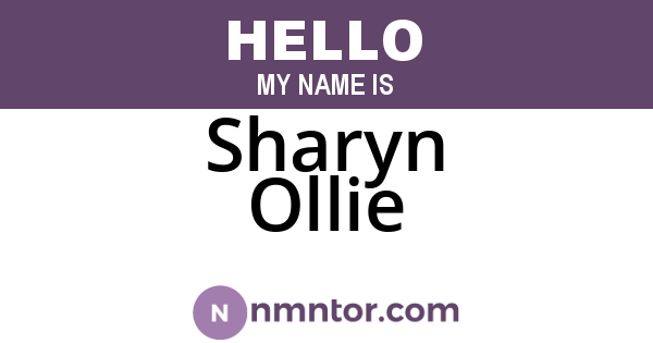 Sharyn Ollie