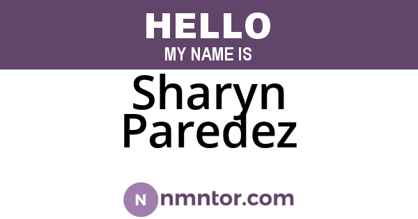 Sharyn Paredez