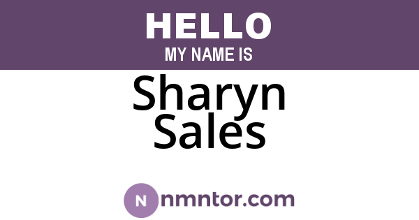 Sharyn Sales