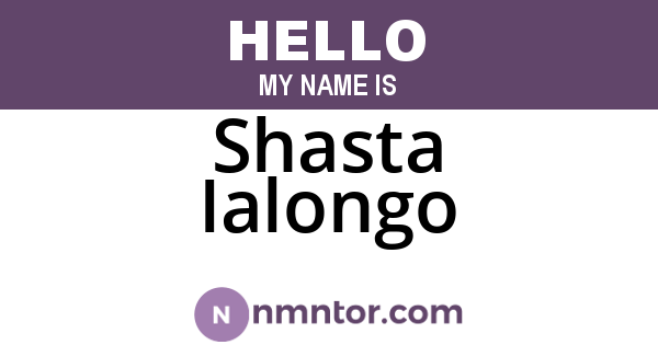 Shasta Ialongo
