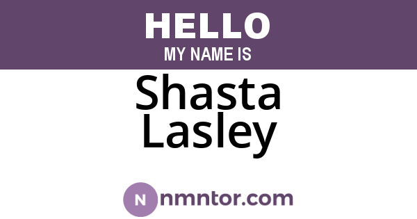 Shasta Lasley