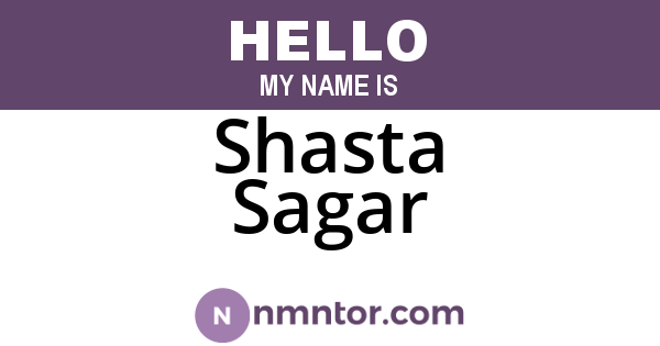 Shasta Sagar