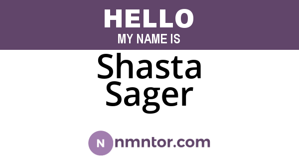 Shasta Sager
