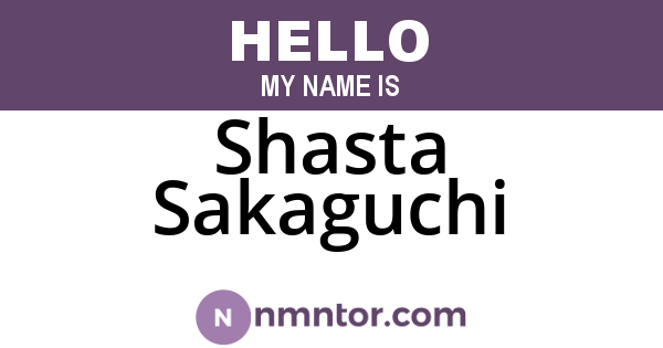 Shasta Sakaguchi
