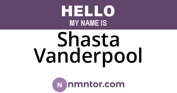 Shasta Vanderpool