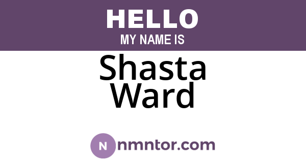 Shasta Ward