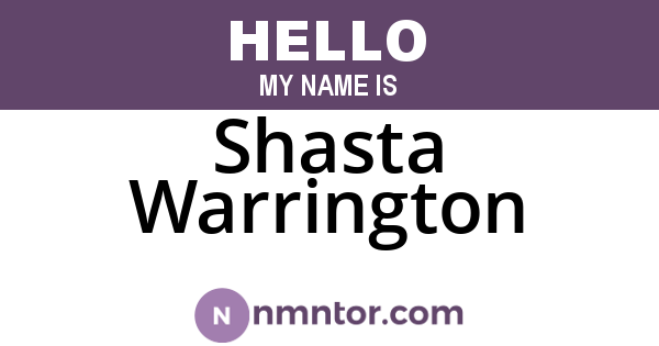 Shasta Warrington
