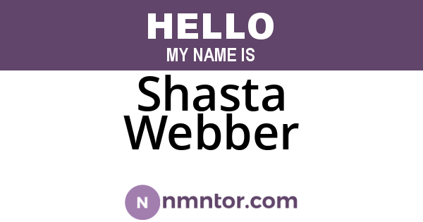 Shasta Webber