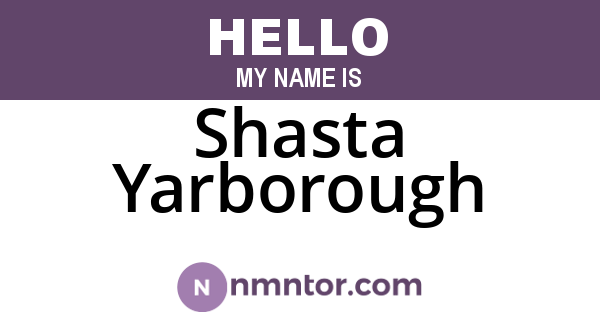 Shasta Yarborough