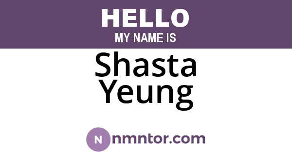 Shasta Yeung