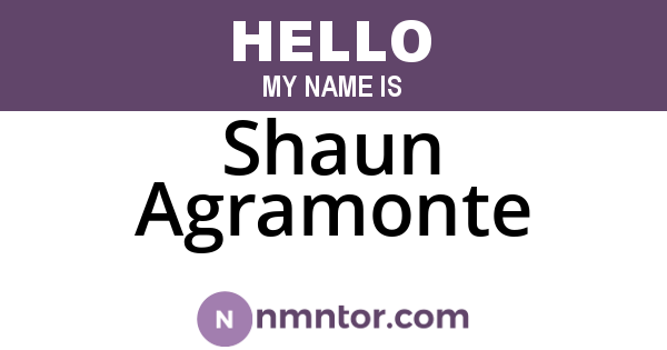 Shaun Agramonte