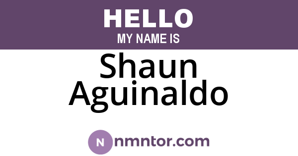 Shaun Aguinaldo