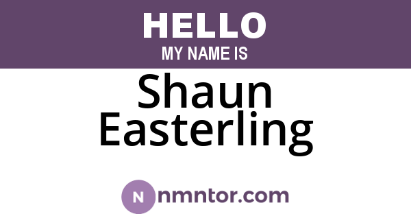 Shaun Easterling