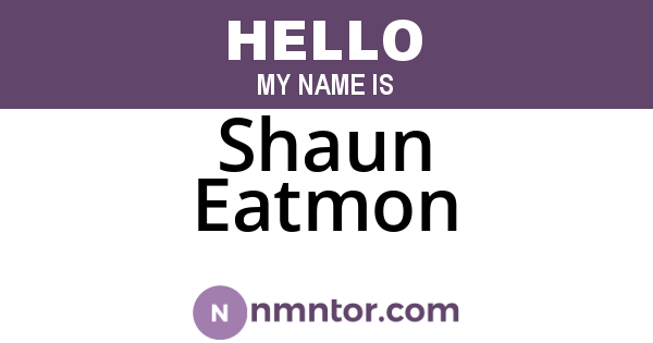 Shaun Eatmon