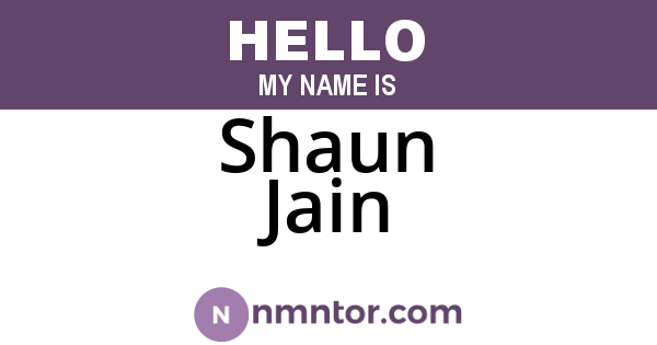 Shaun Jain