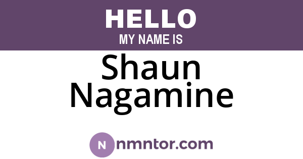 Shaun Nagamine