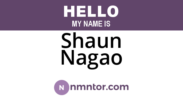 Shaun Nagao