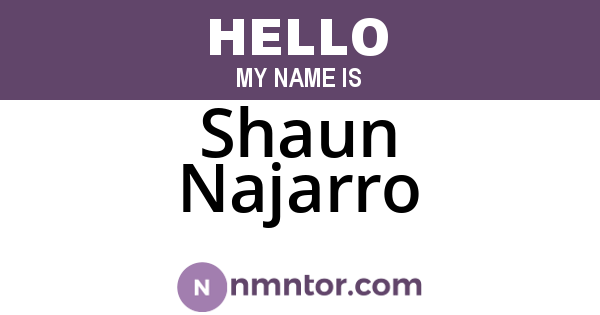 Shaun Najarro