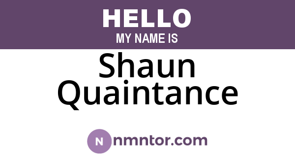 Shaun Quaintance