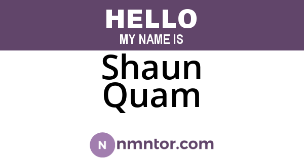 Shaun Quam
