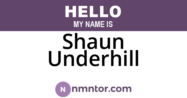 Shaun Underhill