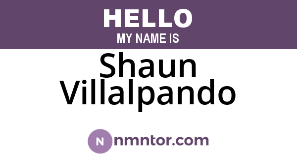 Shaun Villalpando