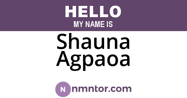 Shauna Agpaoa